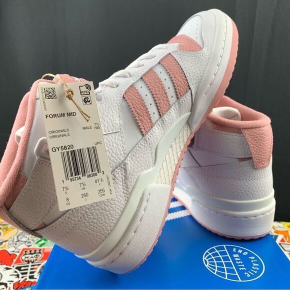 Adidas Forum 84 Mid Pink Womens Various Sizes - Picture 10 of 14
